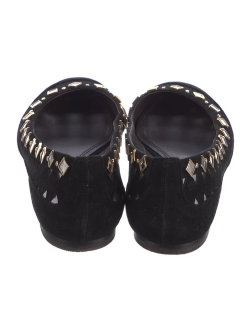 Tory Burch Suede Lasercut Accents Ballet Flats