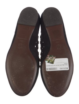 Tory Burch Suede Lasercut Accents Ballet Flats