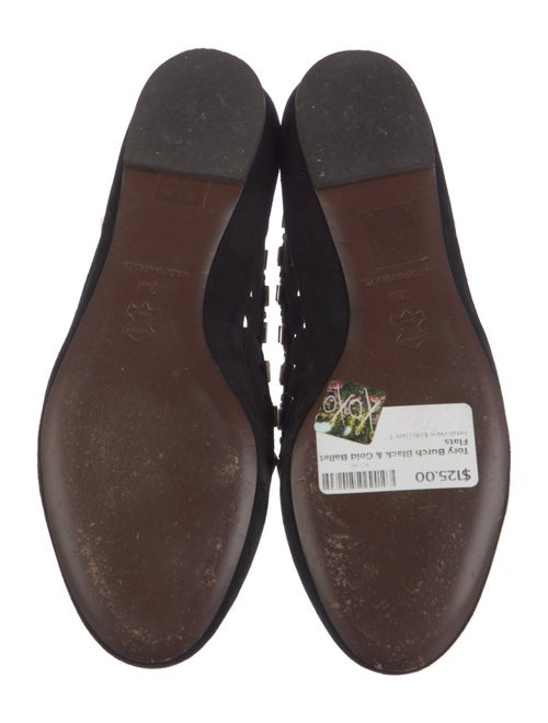 Tory Burch Suede Lasercut Accents Ballet Flats