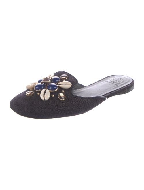 Tory Burch Canvas Studded Accents Mules