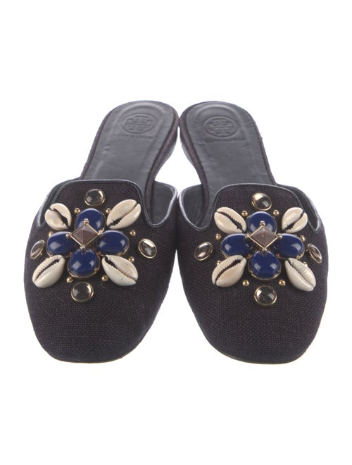 Tory Burch Canvas Studded Accents Mules