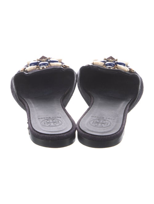 Tory Burch Canvas Studded Accents Mules