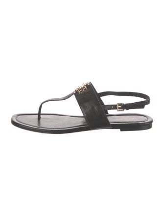Tory Burch Leather T-Strap Sandals
