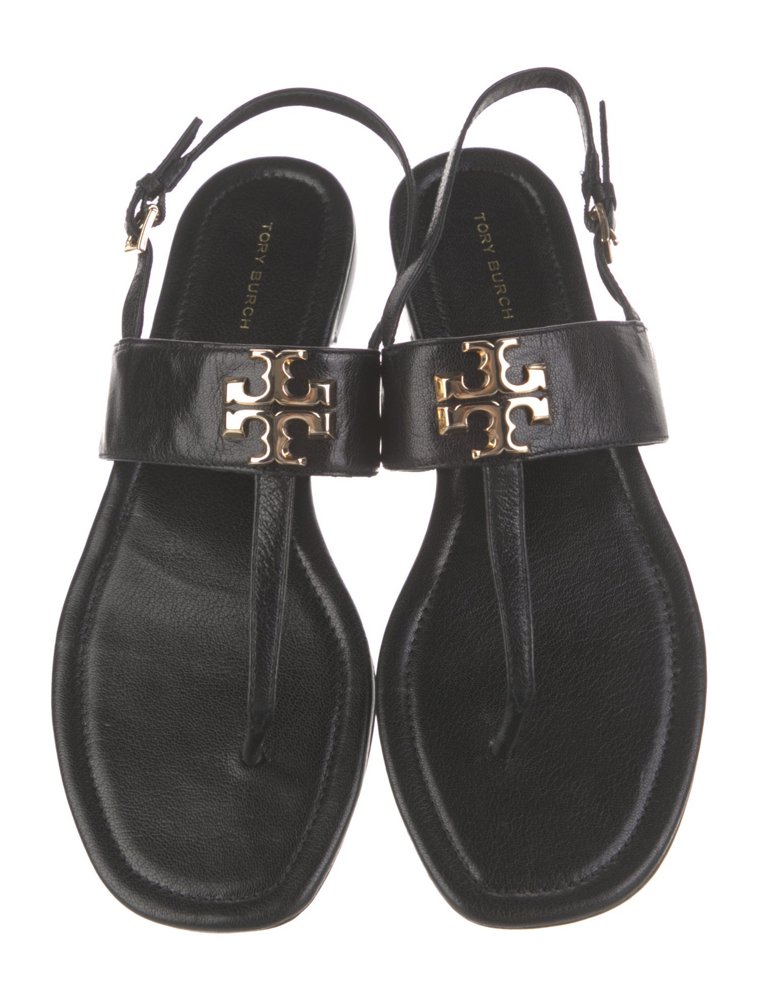 Tory Burch Leather T-Strap Sandals