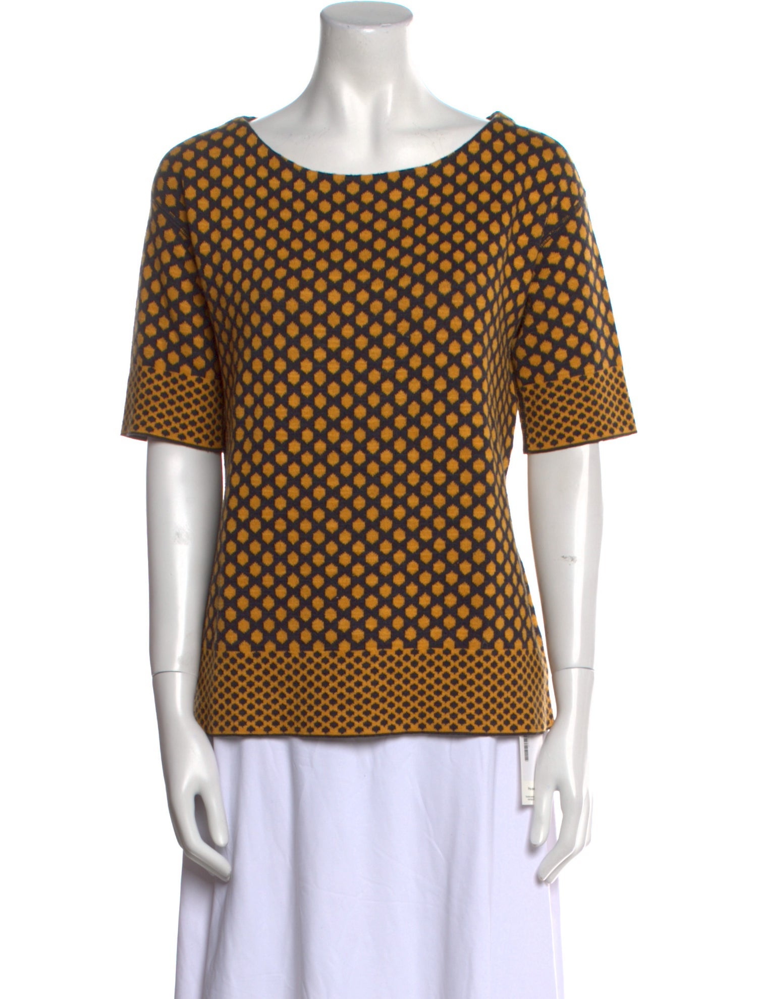 Tory Burch Printed Bateau Neckline Sweater