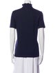Tory Burch Mock Neck Short Sleeve Polo