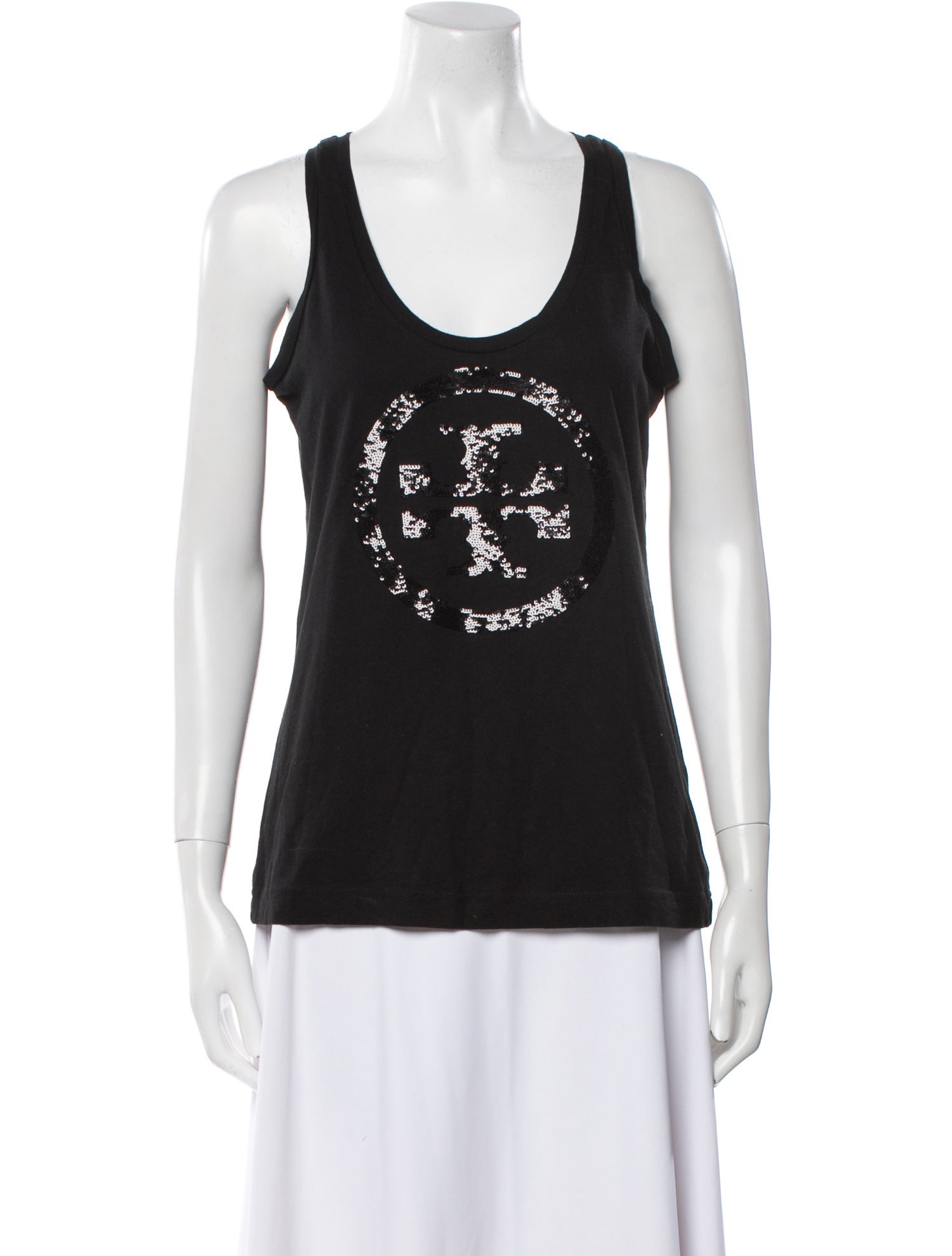 Tory Burch Scoop Neck Sleeveless Top