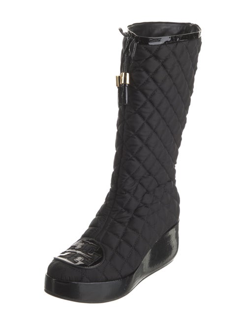Tory Burch Nylon Tassel Accents Lace-Up Boots