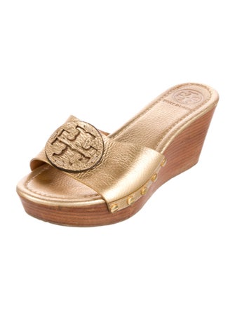Tory Burch Leather Printed Slides