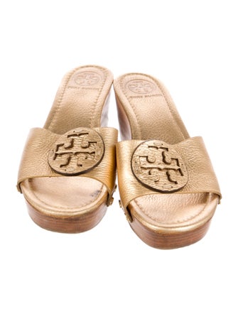 Tory Burch Leather Printed Slides