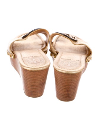Tory Burch Leather Printed Slides