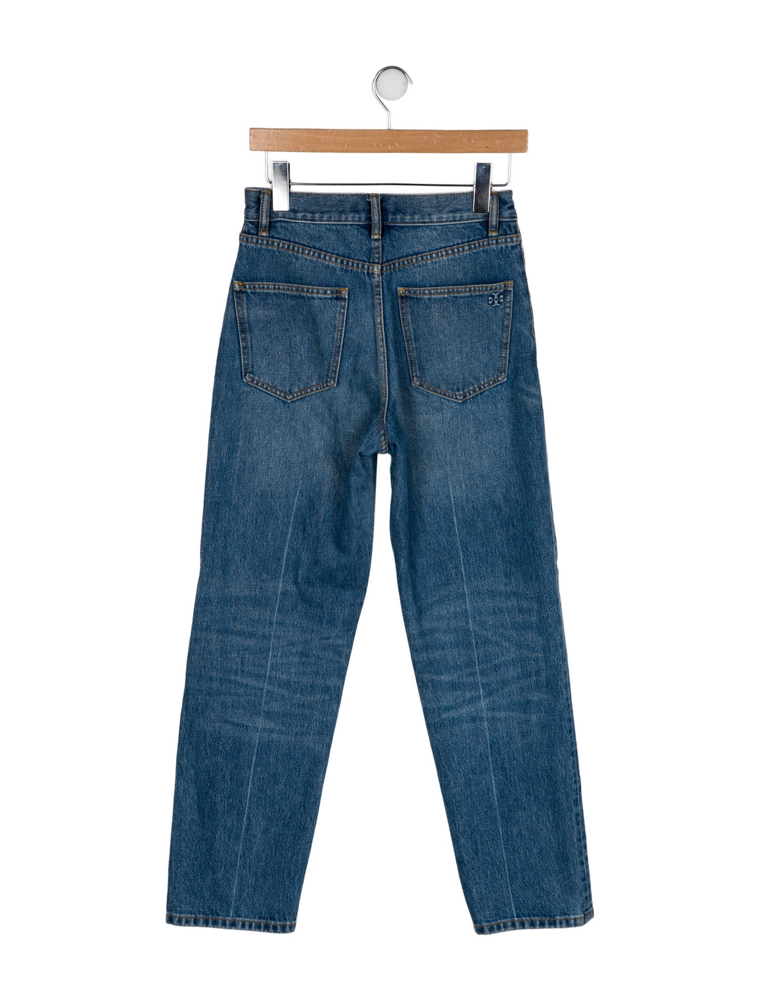 Tory Burch High-Rise Straight Leg Jeans