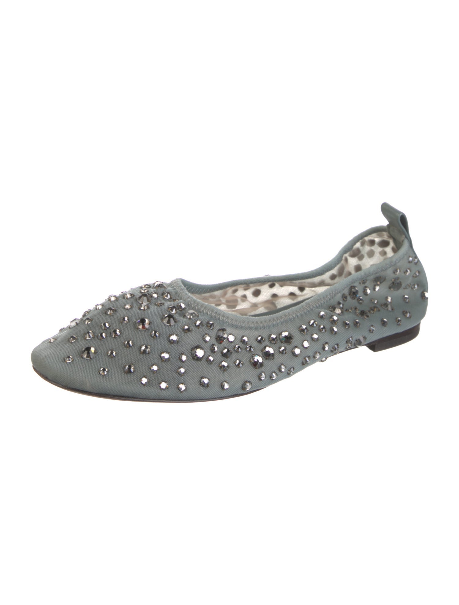 Tory Burch Crystal Embellishments Ballet Flats