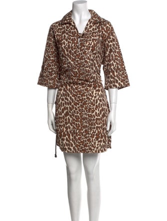 Tory Burch Animal Print Knee-Length Dress