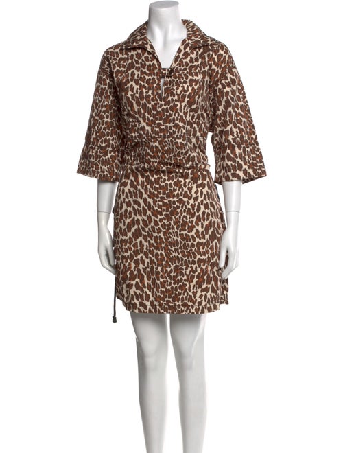 Tory Burch Animal Print Knee-Length Dress