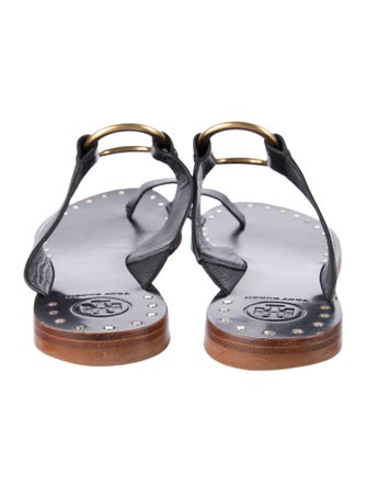 Tory Burch Leather Studded Accents Slides