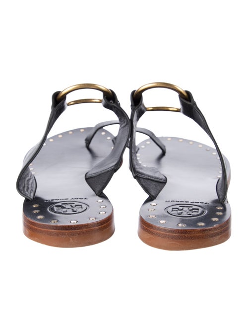 Tory Burch Leather Studded Accents Slides