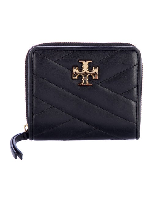 Tory Burch Quilted Pattern Leather Compact Wallet