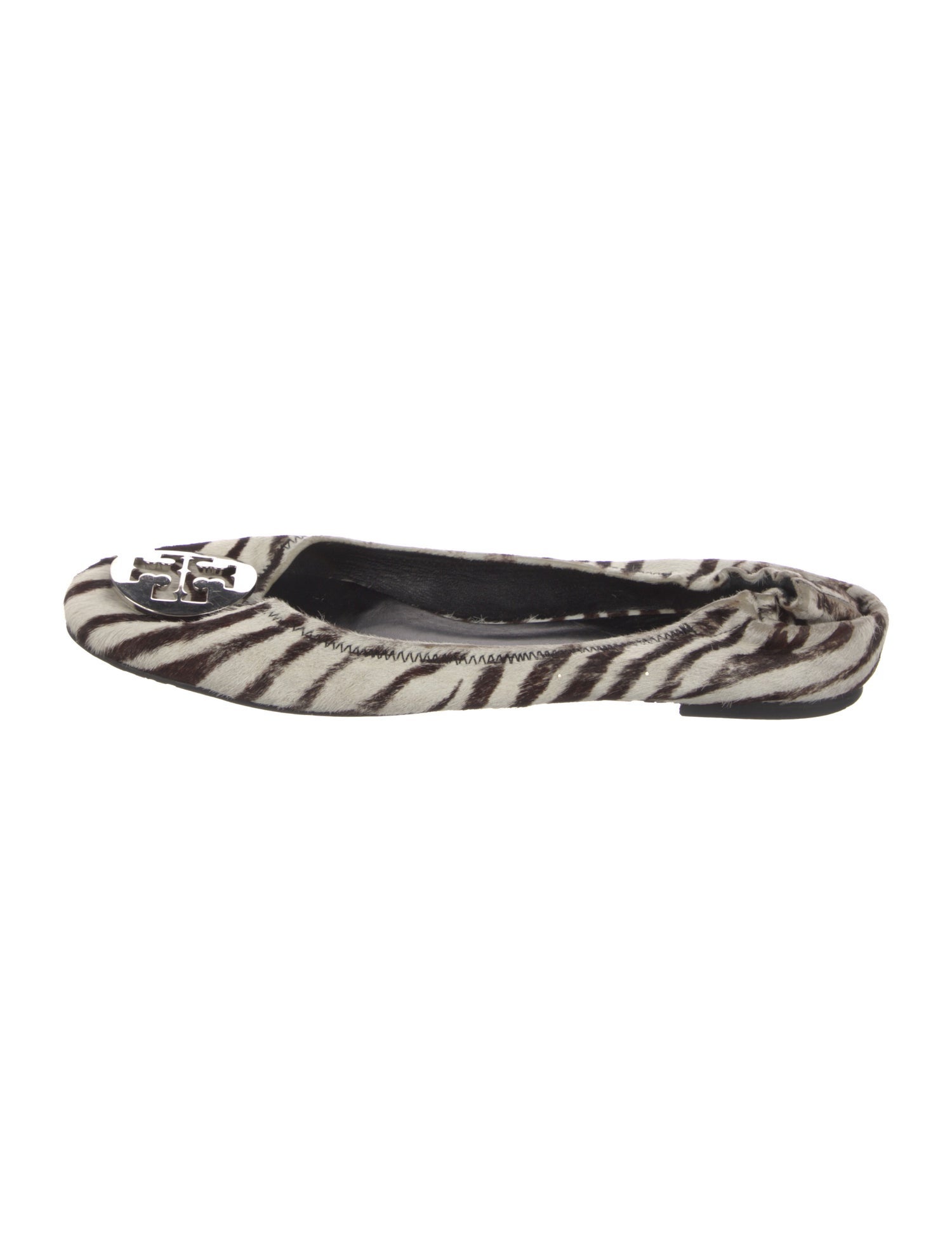 Tory Burch Ponyhair Animal Print Ballet Flats