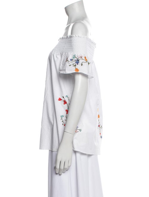 Tory Burch Graphic Print Off-The-Shoulder Top