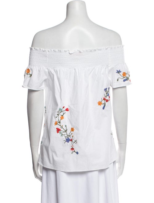 Tory Burch Graphic Print Off-The-Shoulder Top