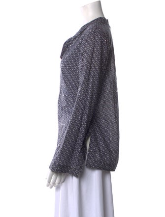 Tory Burch Printed Scoop Neck Blouse