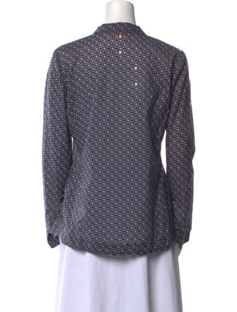 Tory Burch Printed Scoop Neck Blouse