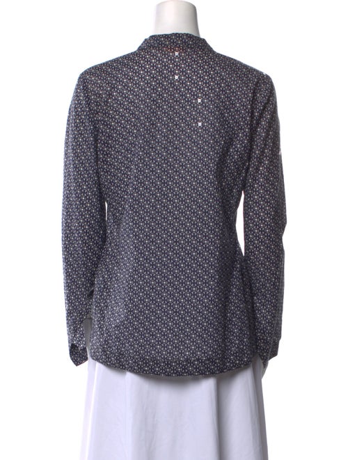 Tory Burch Printed Scoop Neck Blouse