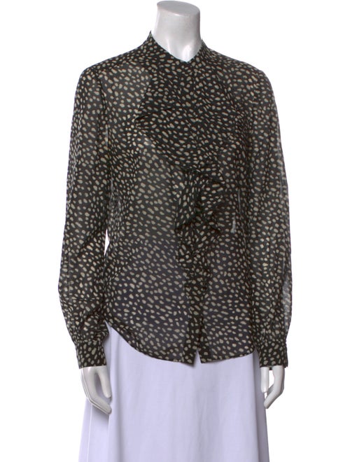 Tory Burch Silk Printed Button-Up Top