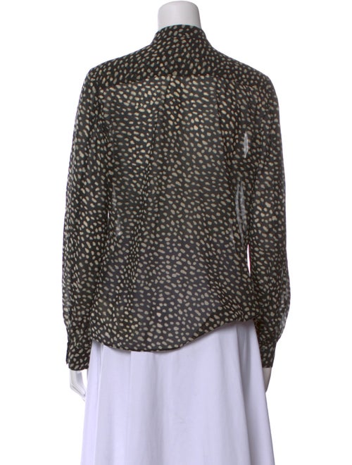 Tory Burch Silk Printed Button-Up Top