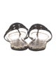 Tory Burch Embossed Leather Animal Print T-Strap Sandals
