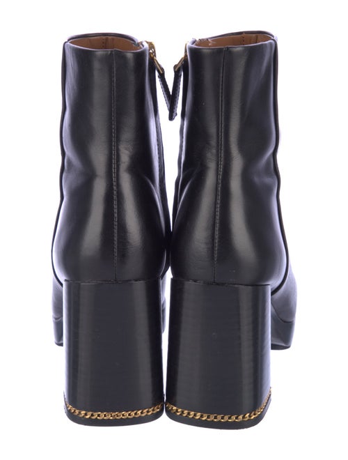 Tory Burch Leather Chain-Link Accents Wedge Sneakers