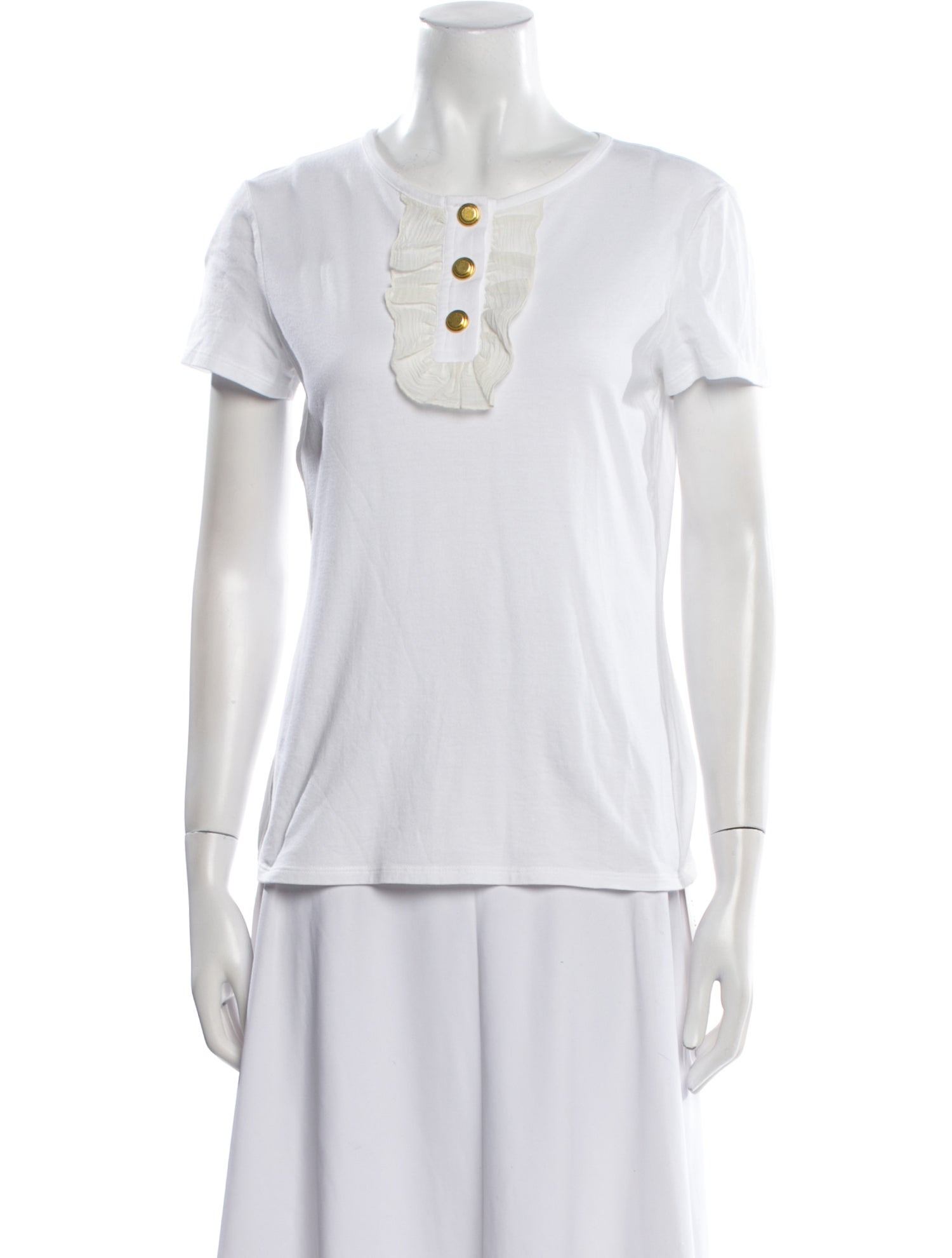 Tory Burch V-Neck Short Sleeve T-Shirt