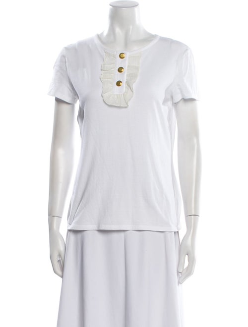 Tory Burch V-Neck Short Sleeve T-Shirt