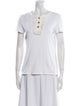 Tory Burch V-Neck Short Sleeve T-Shirt
