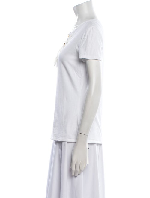 Tory Burch V-Neck Short Sleeve T-Shirt