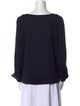 Tory Burch Silk Bateau Neckline Blouse