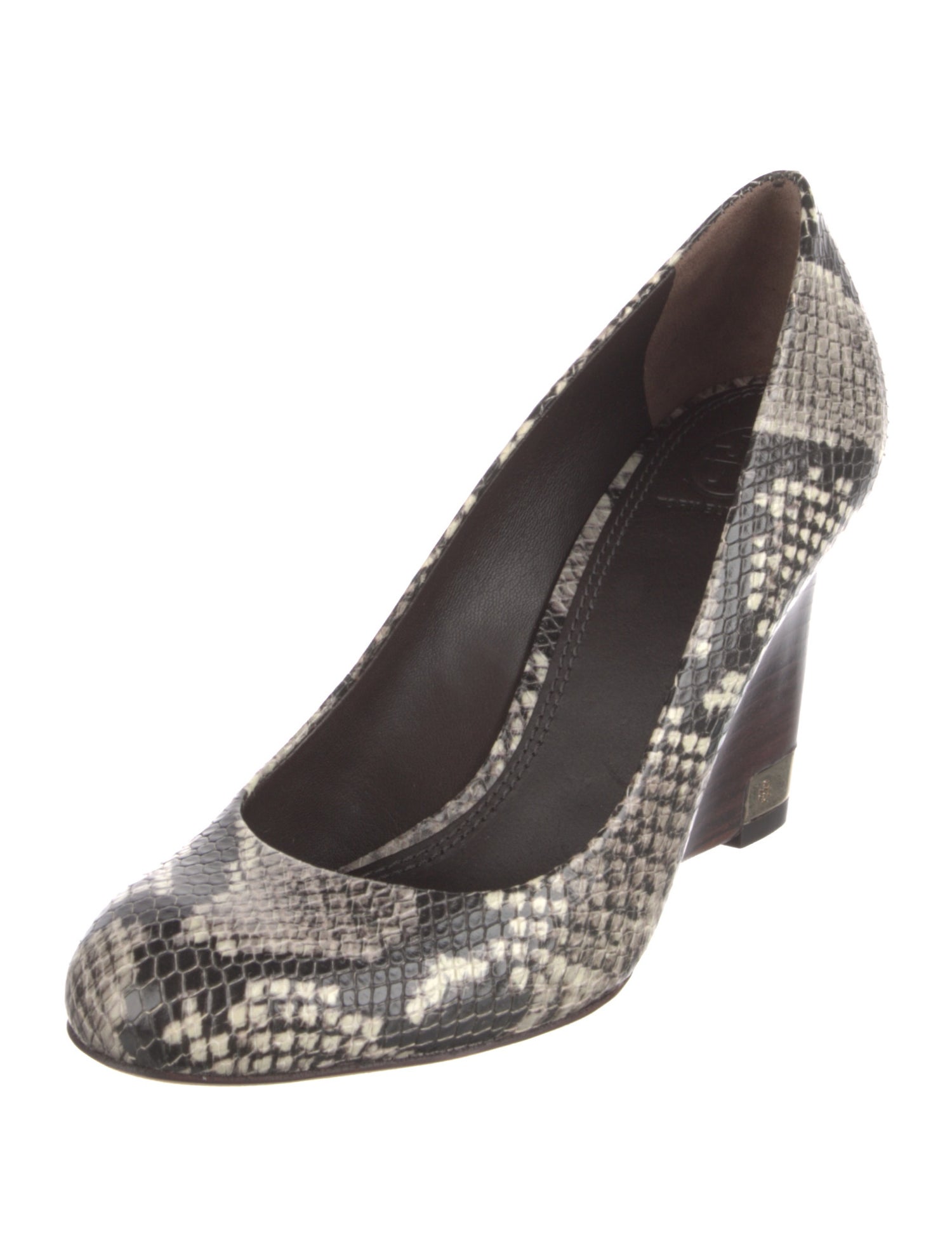 Tory Burch Leather Animal Print Pumps