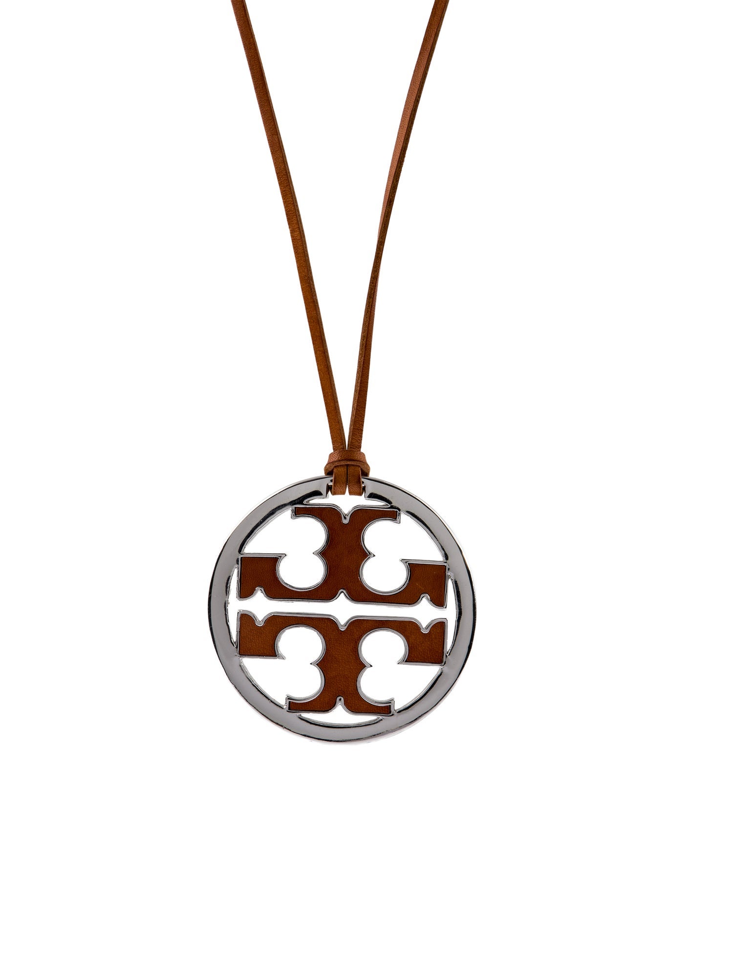 Tory Burch Miller Leather Pendant Necklace