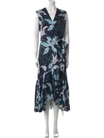 Tory Burch Floral Print Long Dress