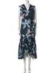 Tory Burch Floral Print Long Dress