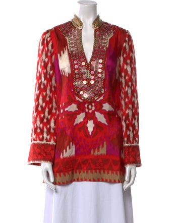 Tory Burch Silk Printed Tunic