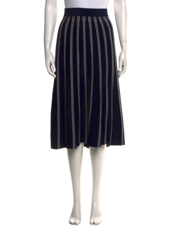 Tory Burch Striped Knee-Length Skirt
