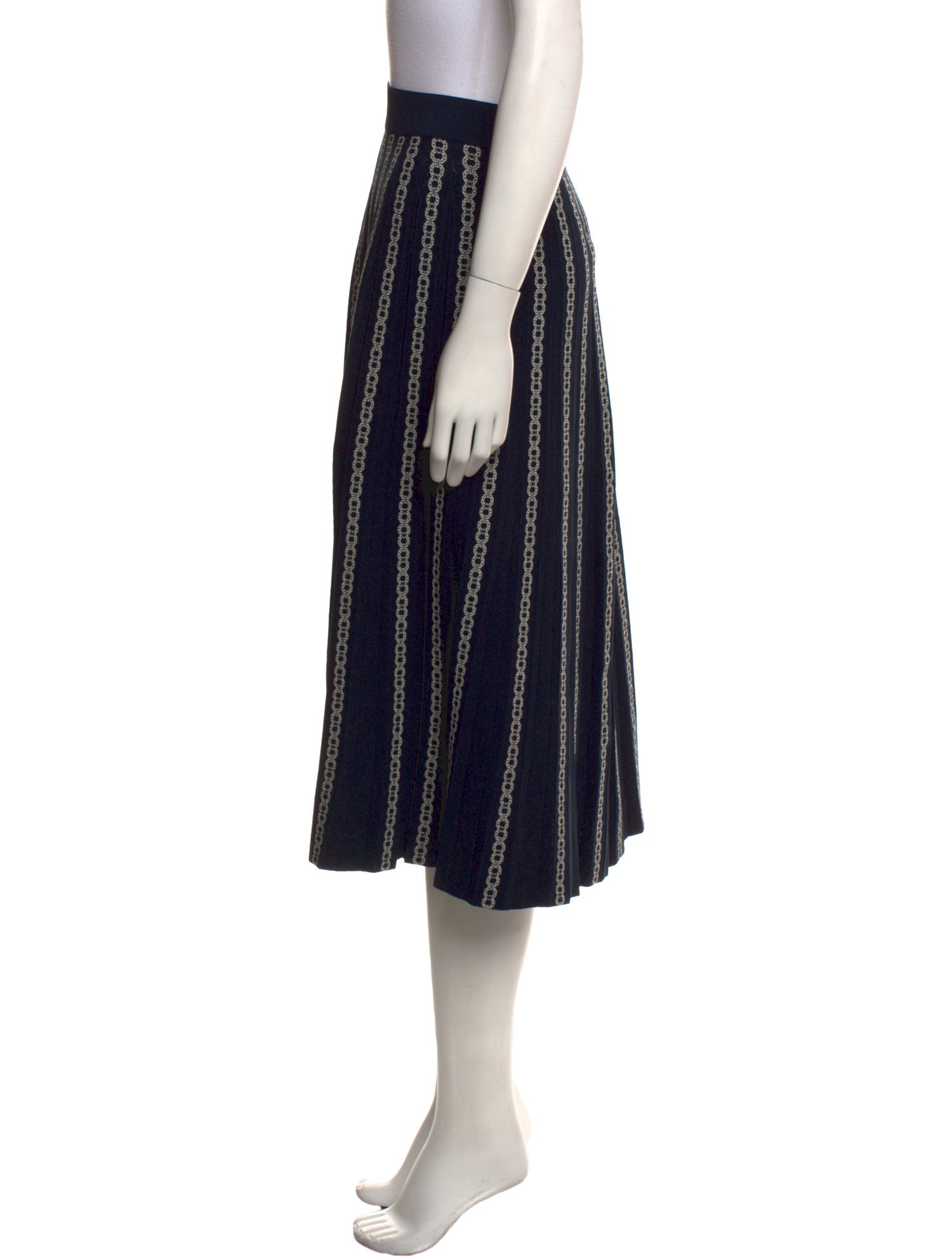 Tory Burch Striped Knee-Length Skirt