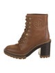 Tory Burch Leather Lace-Up Boots