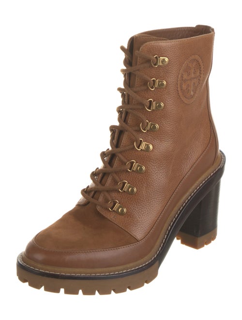 Tory Burch Leather Lace-Up Boots