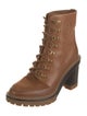 Tory Burch Leather Lace-Up Boots