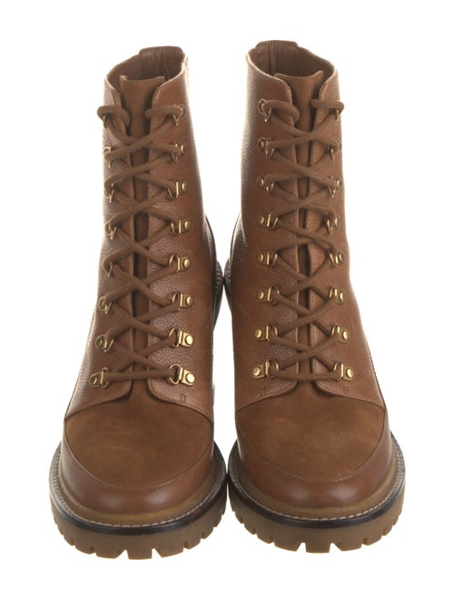 Tory Burch Leather Lace-Up Boots