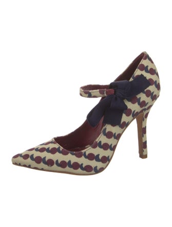 Tory Burch Canvas Printed Pumps
