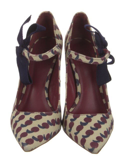 Tory Burch Canvas Printed Pumps